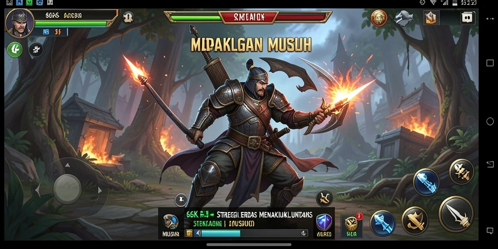 Tampilan gameplay menarik dari game strategi 66K dengan aksi taktis yang mendebarkan.