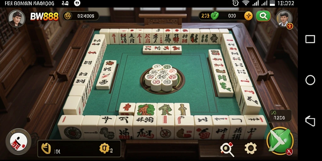 Tampilan gameplay BW888 yang menarik dalam permainan Mahjong.