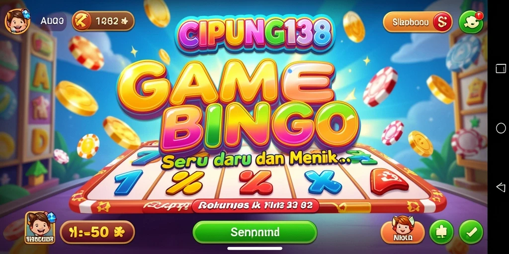 Tampilan gameplay seru di CIPUNG138 dengan suasana Bingo yang menyenangkan.