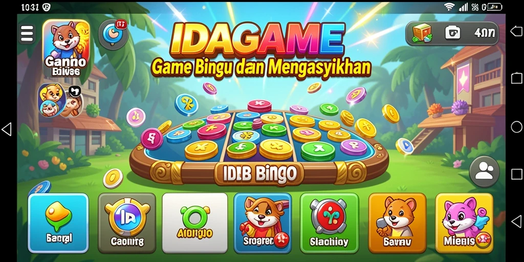 Tampilan menarik permainan Bingo di IDAGAME dengan antarmuka yang menawan.