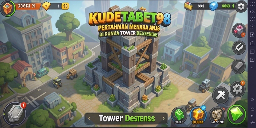Tampilan grafik menawan dalam gameplay Tower Defense KUDETABET98.