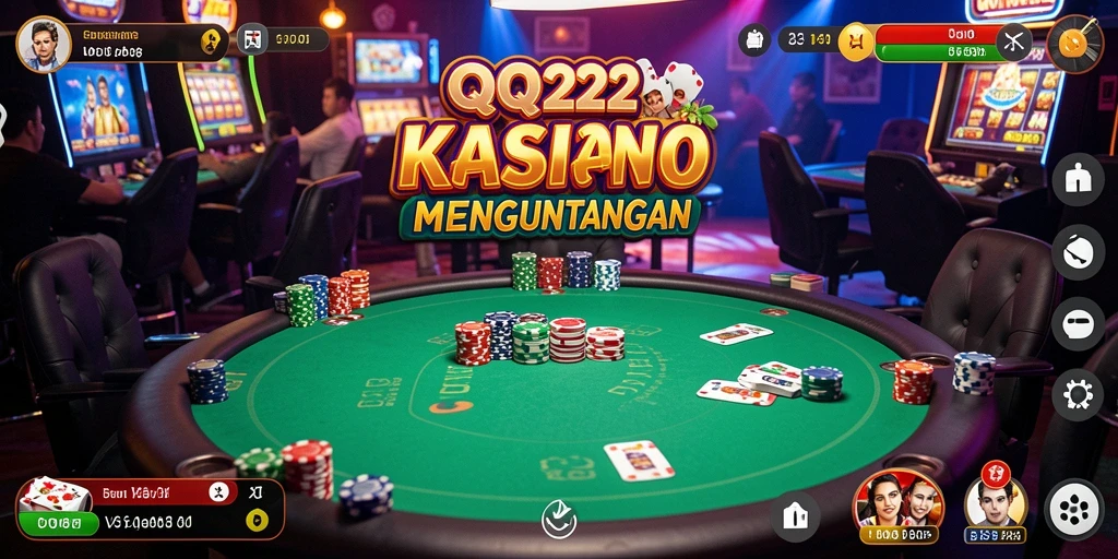 Tangkapan layar gameplay QQ222 menampilkan aksi seru permainan Kasino.