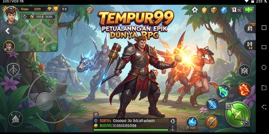 Tampilan menarik dari gameplay TEMPUR99 yang penuh aksi RPG.